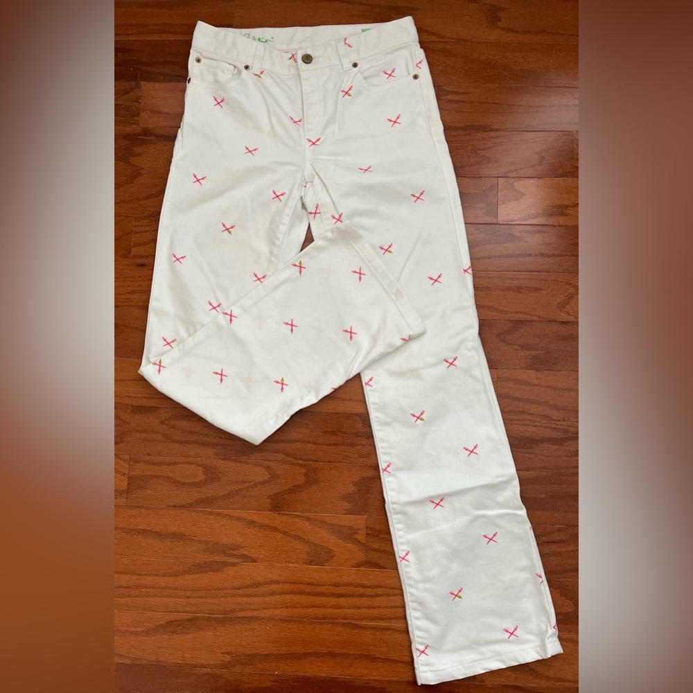 Lilly Pulitzer White Main Line Fit Jeans Size 2 - Picture 2 of 6